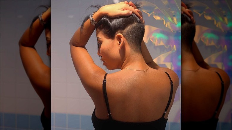 woman with undercut pixie cut