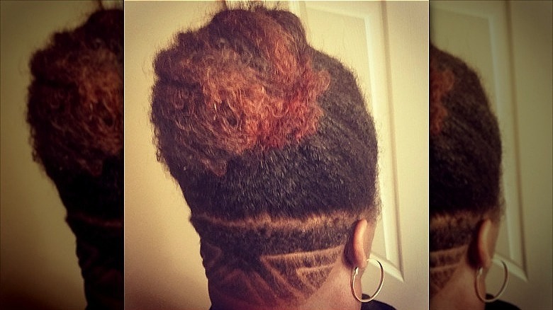 woman with shaved art undercut