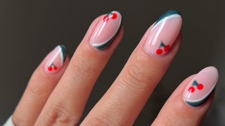 Cherry nail art