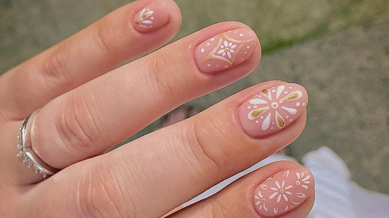 Moroccan tile inspired nails