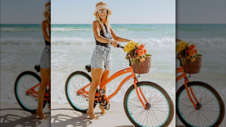 girl riding a bike 