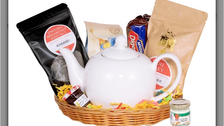 teapot earl grey scones gift basket