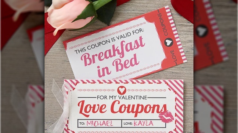love coupons with sweet thoughts
