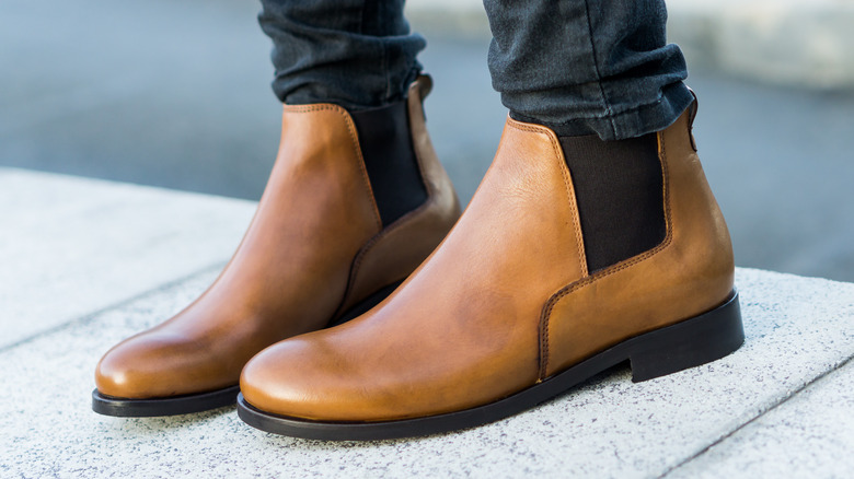 Brown Chelsea boots