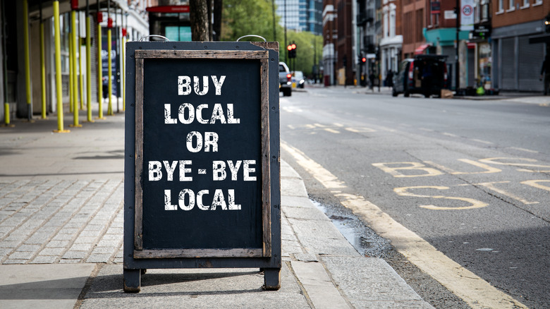 Buy local sign