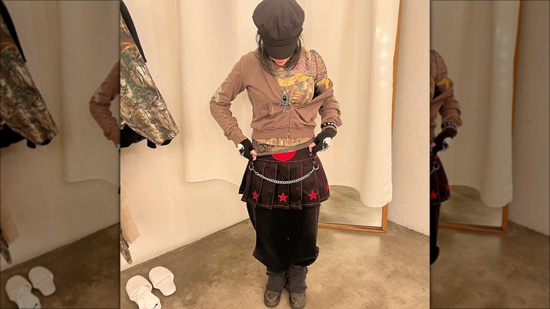 Billie Eilish layered clothing