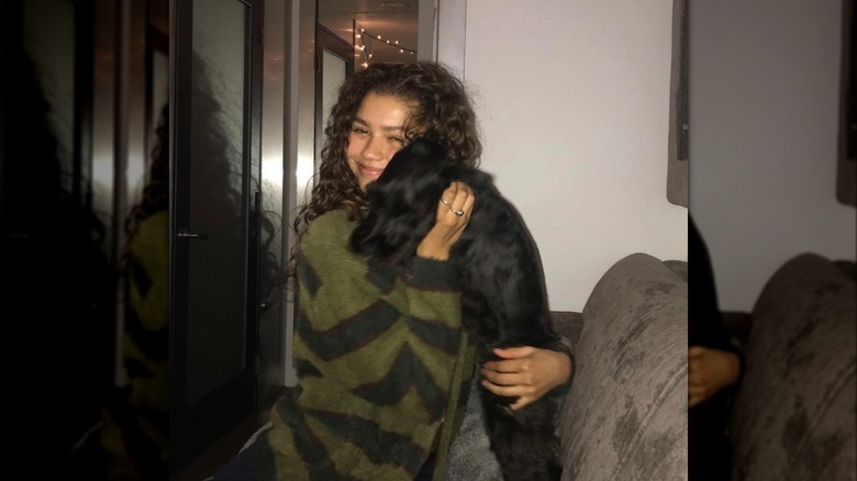 Zendaya with her dog