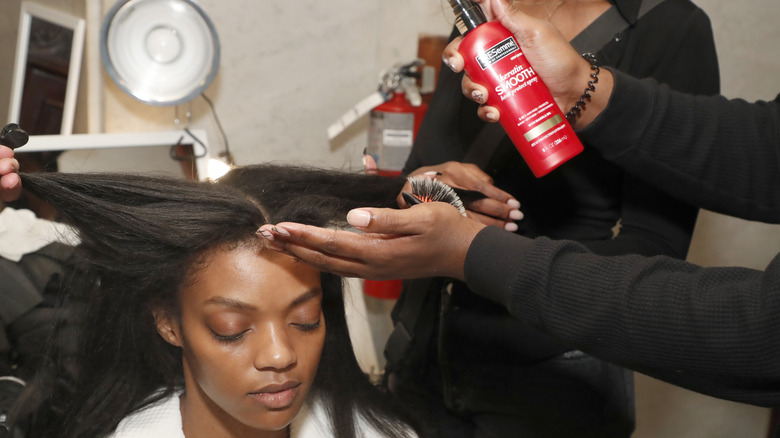 woman at hair salon