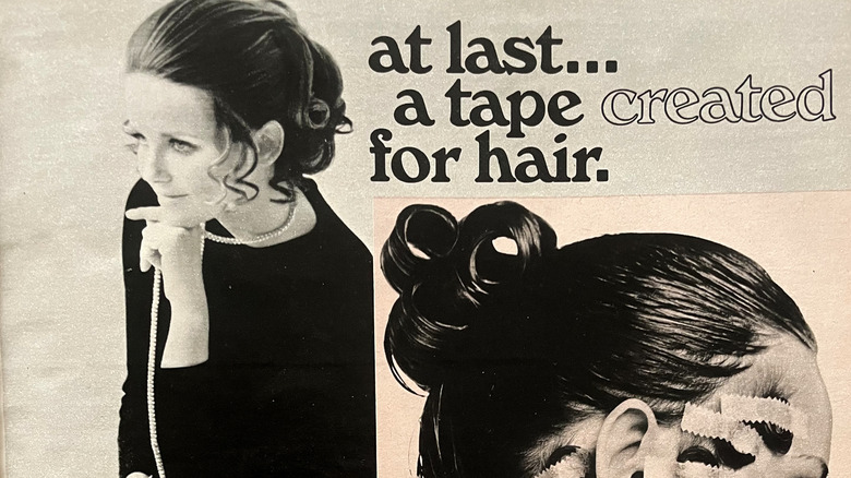 Retro Scotch hair tape ad