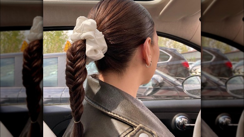 Braid with scrunchie base 