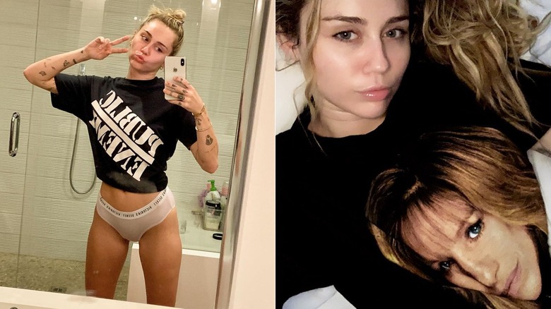 Miley Cyrus no makeup selfie