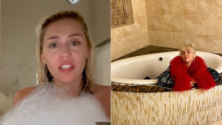 Miley Cyrus bathtub