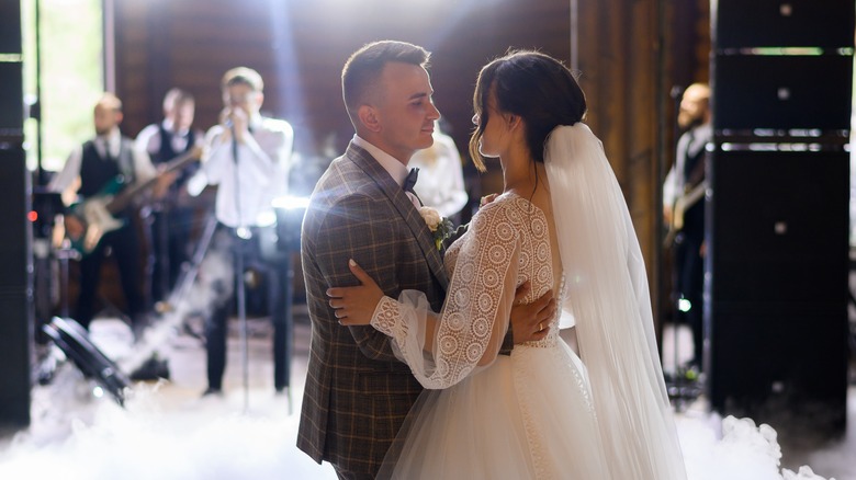 couple dancing at wedding