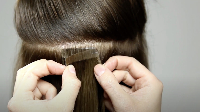 removing tape-in hair extension