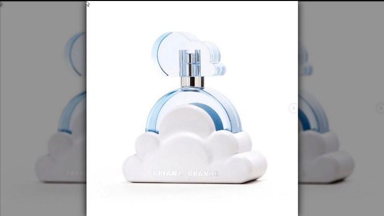 bottle of Ariana Grande's Cloud perfume