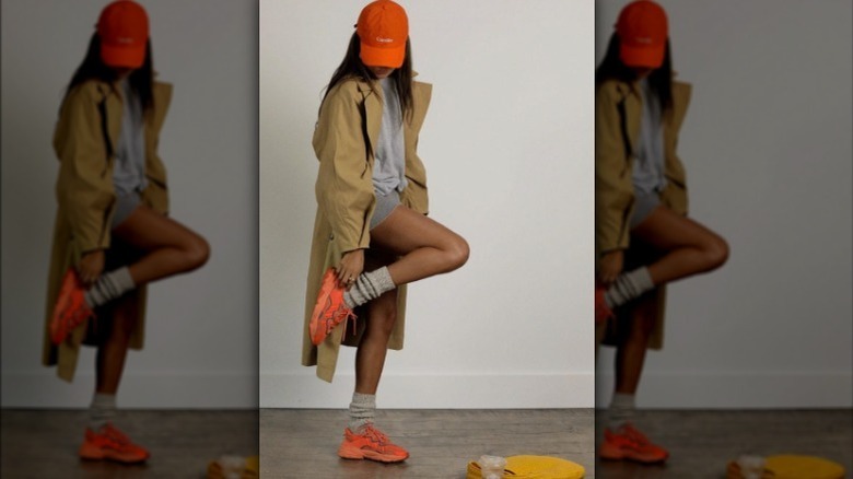 orange sneakers