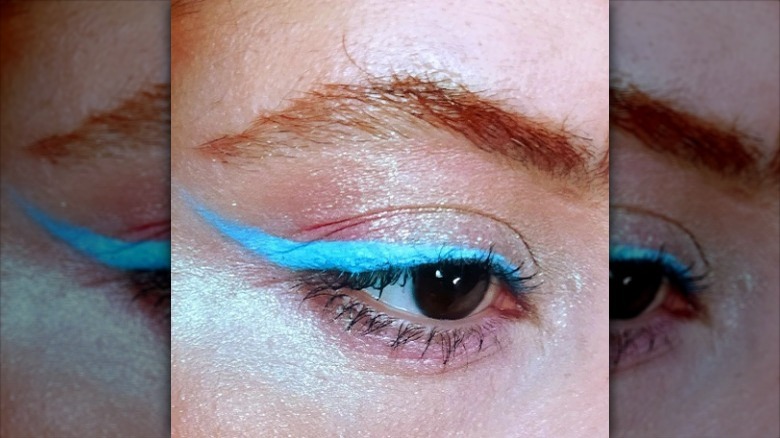 Light blue eyeliner