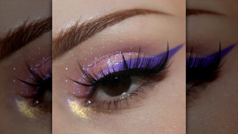 Pastel purple eyeliner