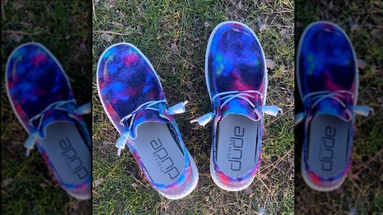 Galaxy tie-dye sneakers