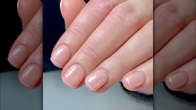 Baby pink baby French tips