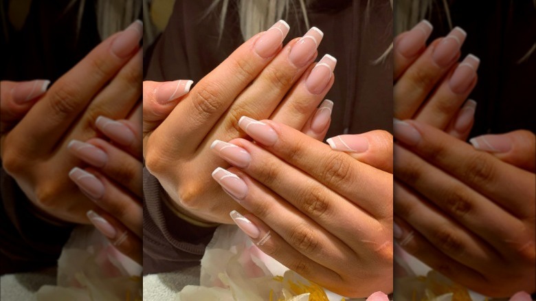 White baby French tips