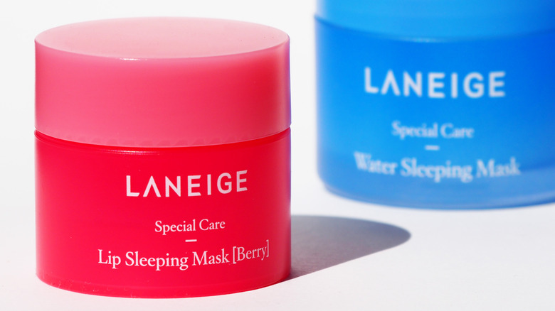 Laneige Lip Sleeping Mask in Berry, alongside Water Sleeping Mask