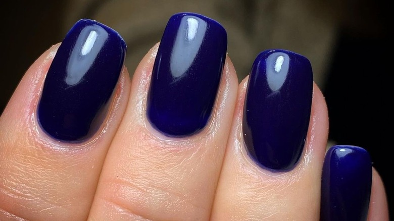 Indigo blue nails