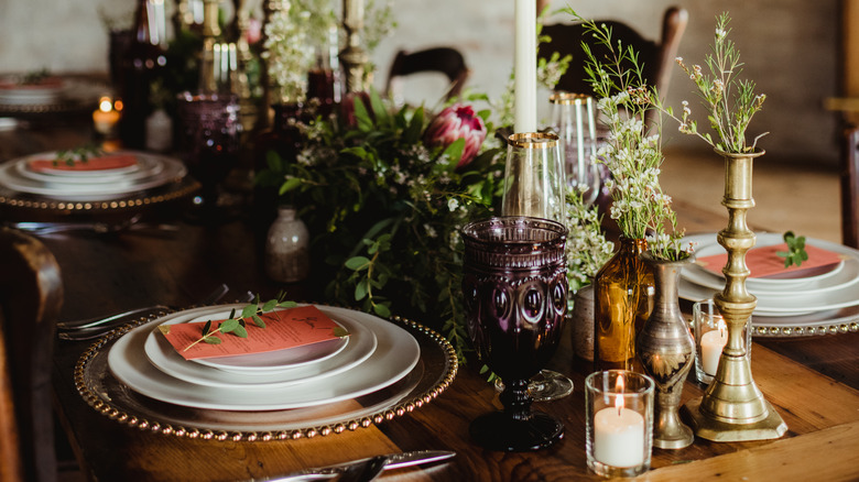 Cottagecore wedding tablescape 