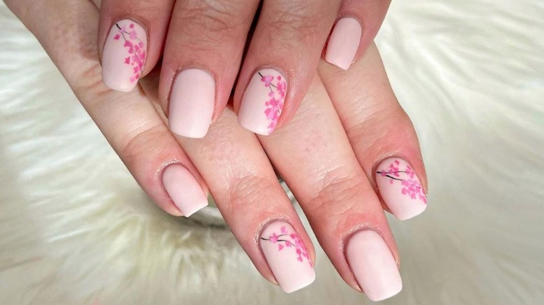 cherry blossom manicure