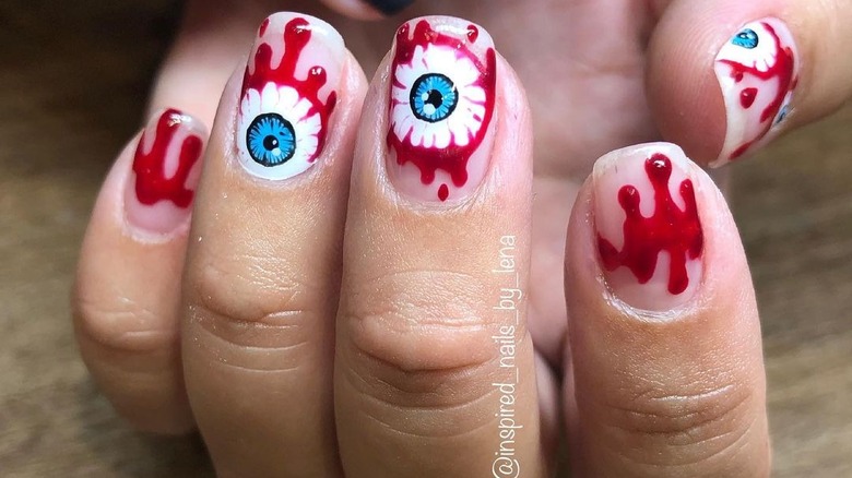 eyeball nail art