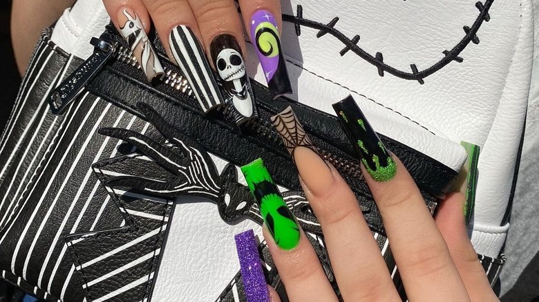 nightmare before christmas nail art