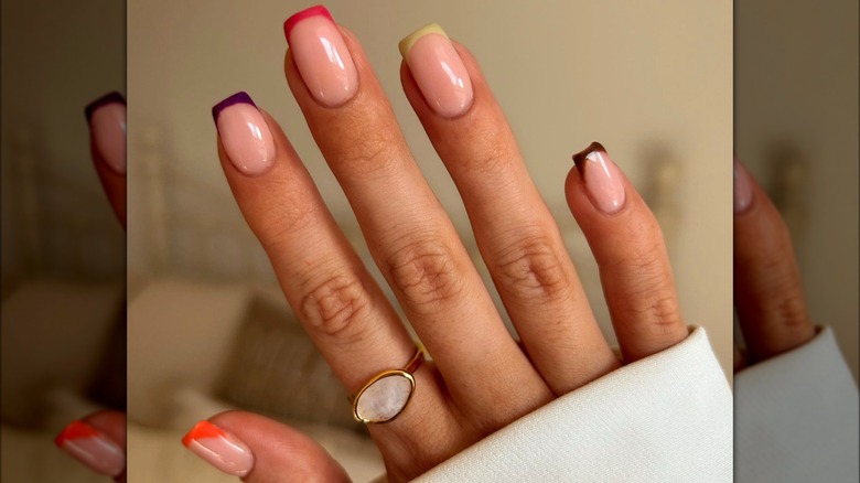 Baby French nail art