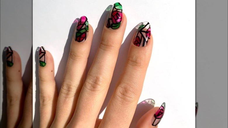 Stained glass nail art