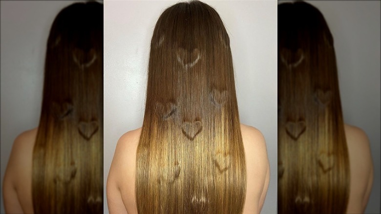 Heart stamp hairstyle