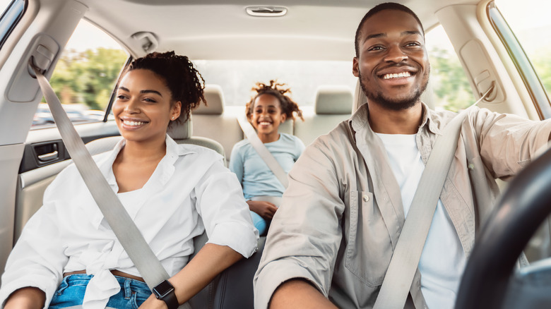 Family on road trip