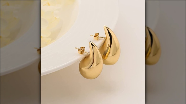 gold drop earrings