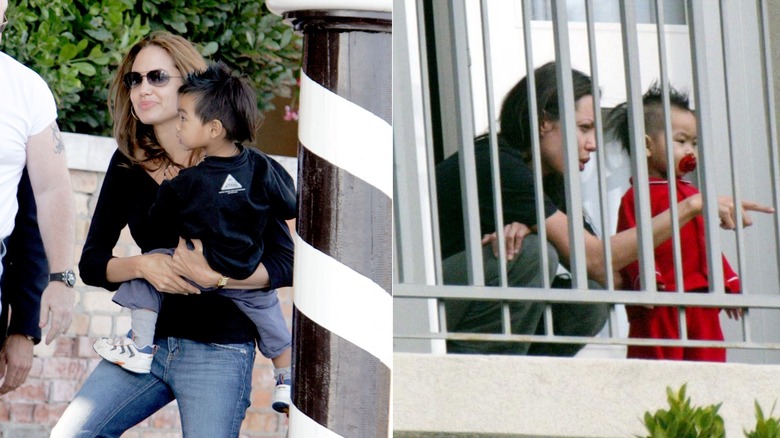 Angelina Jolie and baby Maddox