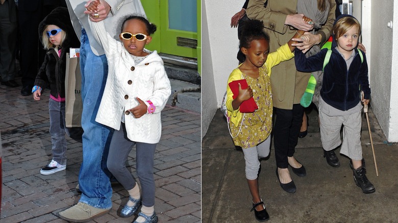 Zahara and Shiloh Jolie-Pitt as kids