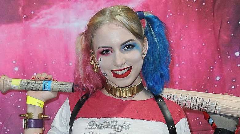 Harley Quinn-inspired makeup