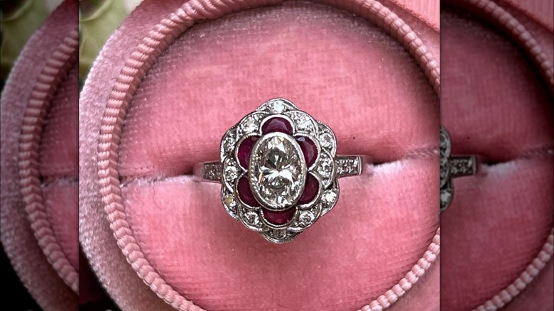 Art Deco ruby, diamond ring