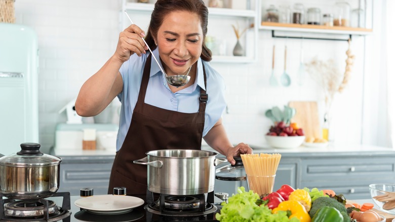 Woman cooking