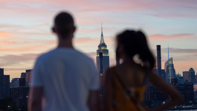 couple looking at sunset