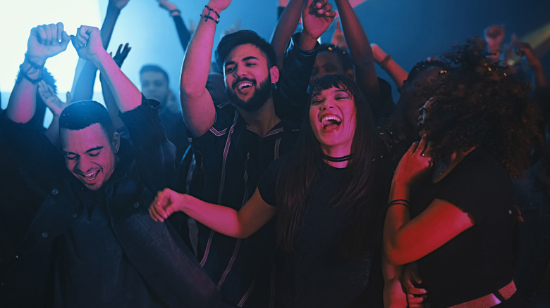 People dancing at a concrert