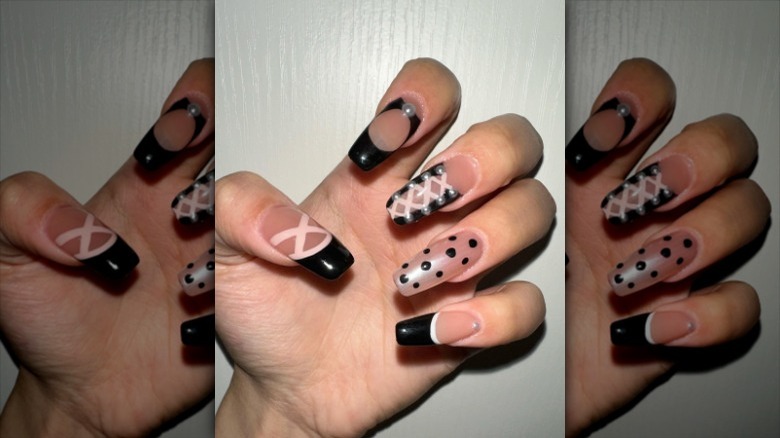 Ballet slipper nail designs