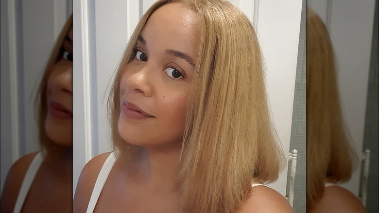 Straight Bambi blond hair