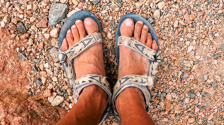 Woman standing in TEVAs