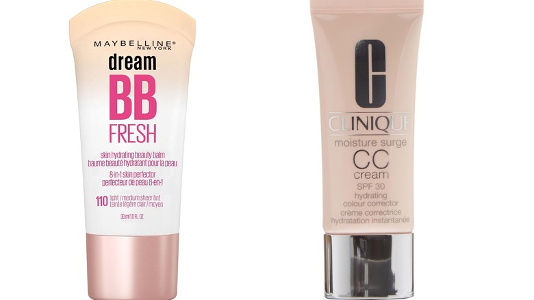 Maybelline Dream Fresh BB Cream and Clinique Moisture Surge All Skin Types CC SPF 30 Hydrating Colour Corrector Cream 