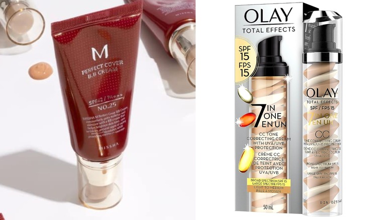 MISSHA M Perfect BB Cream SPF 42 and Olay Total Effects Tone Correcting Face Moisturizer SPF 15