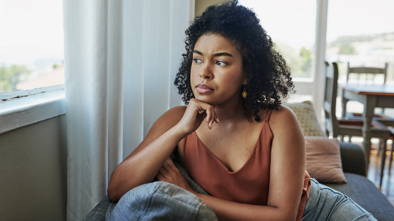 woman deep in thought