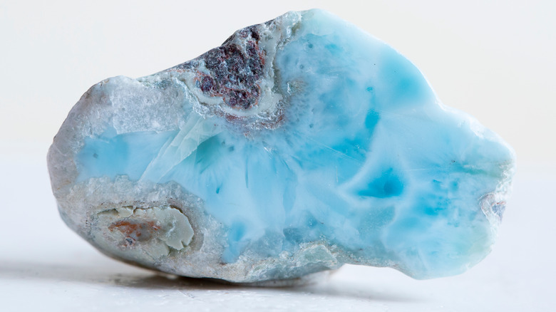 Blue larimar stone 